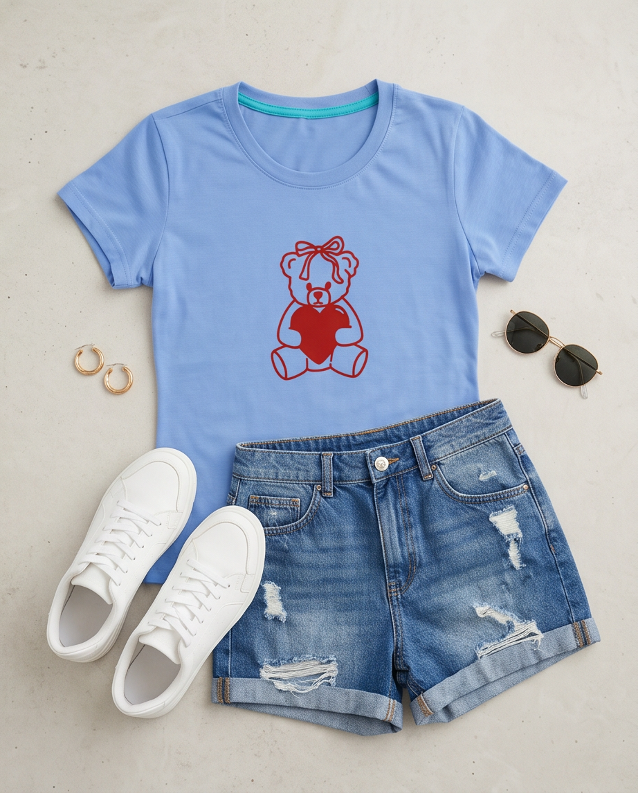 00823 Blusa Osito Lazo Celeste
