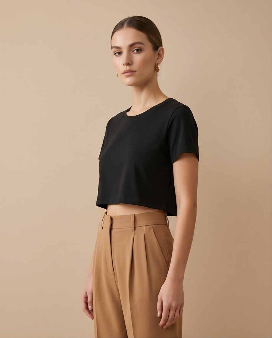 00585 Crop Top Angeline Negro