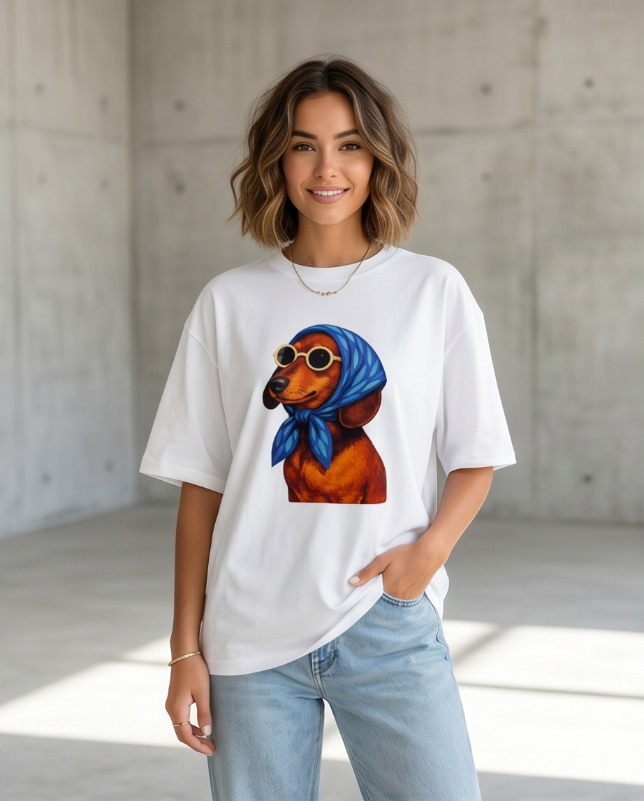 00550 Blusa Oversized Salchi Milo Blanca