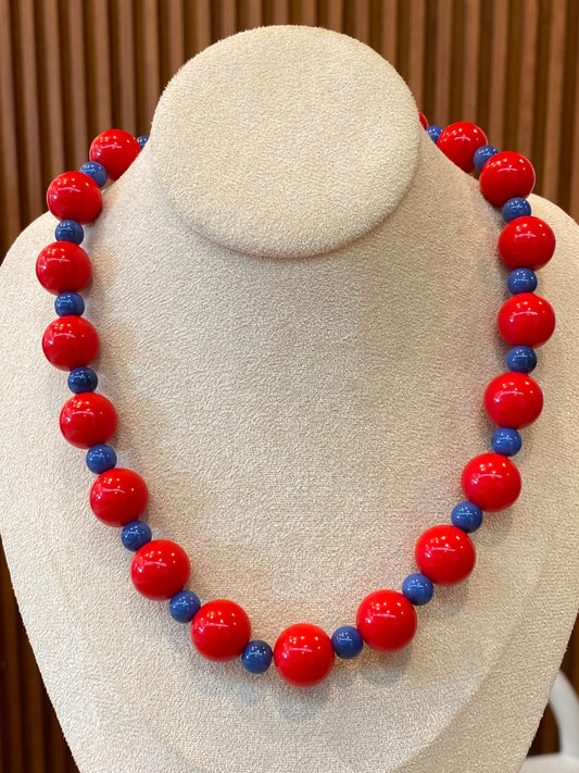 00068 Collar Bubble Rojo y Azul