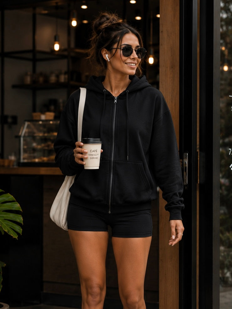 00579 Hoddie Inquieta Color Negro
