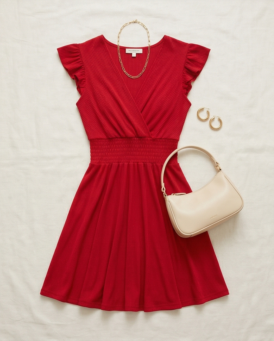 00862 Vestido Tara Rojo