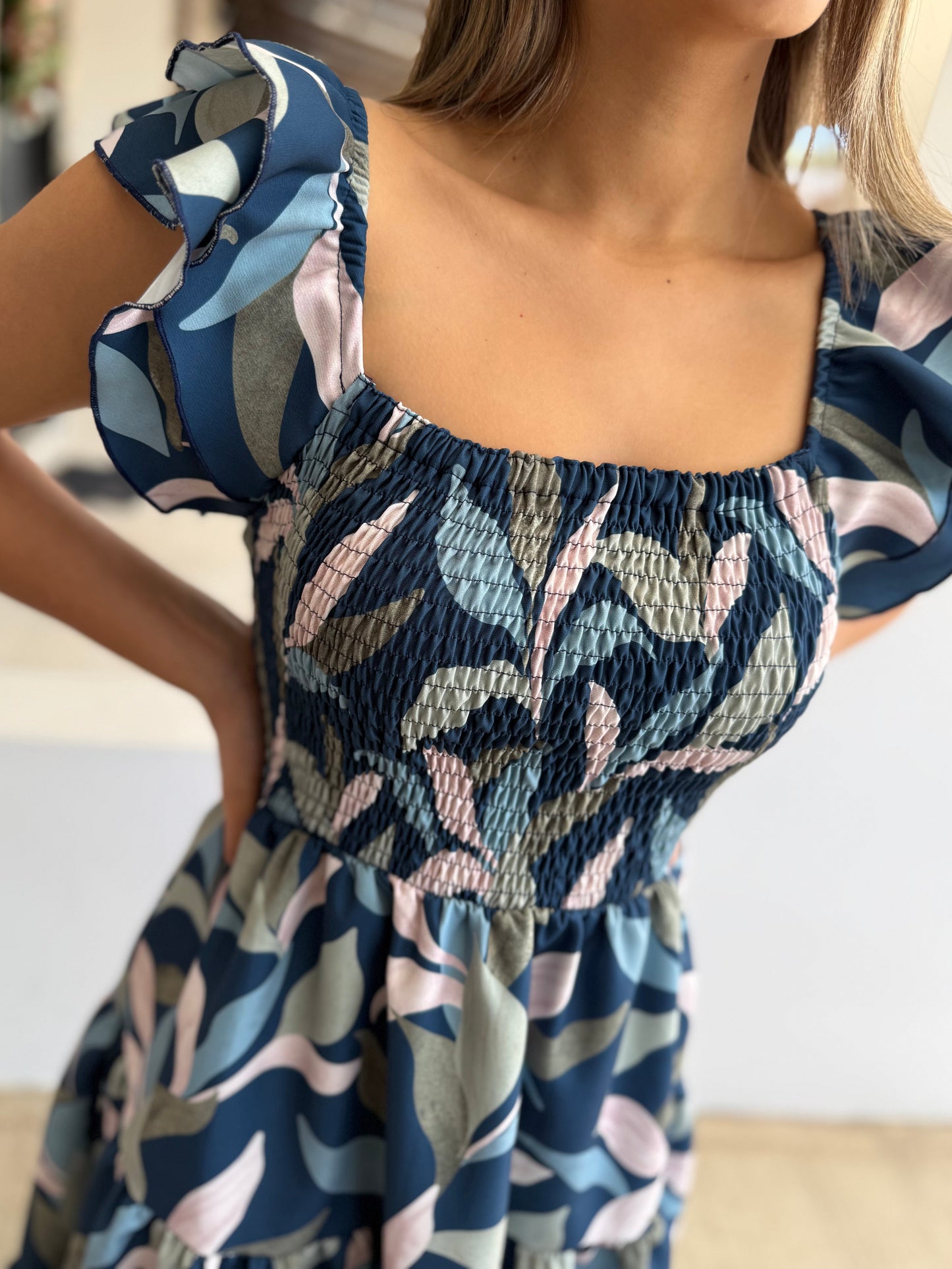00510 MIDI Dress Alberta Azul
