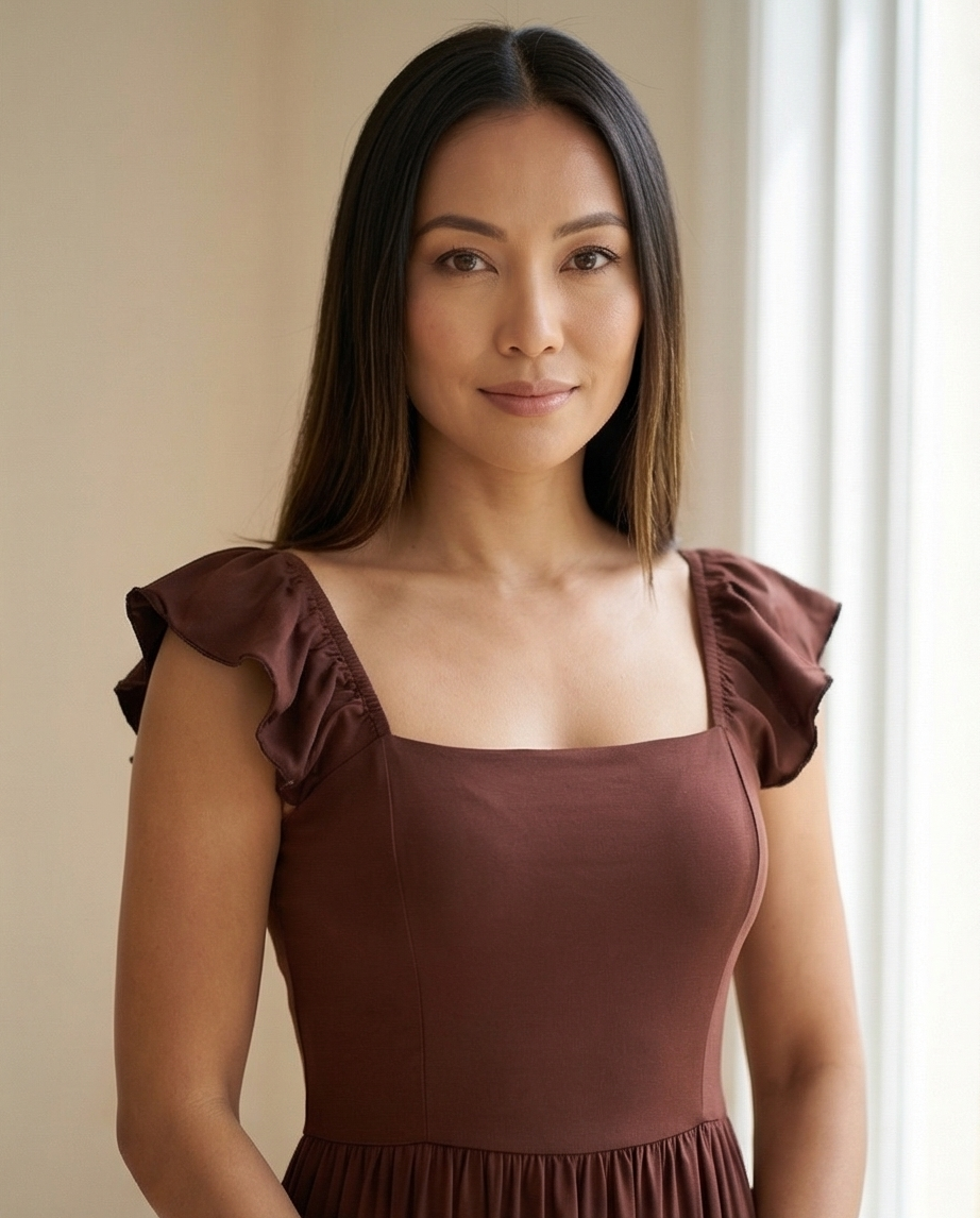 0038 Maxi Dress  Eva color café