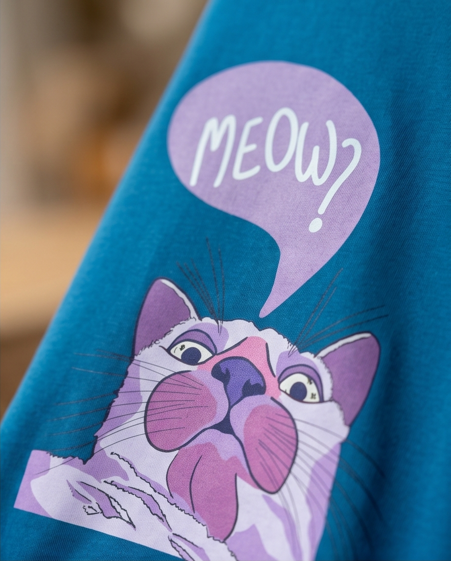 00569 Blusa Meow Turqueza