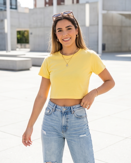 00585 Crop Top Angeline Amarillo