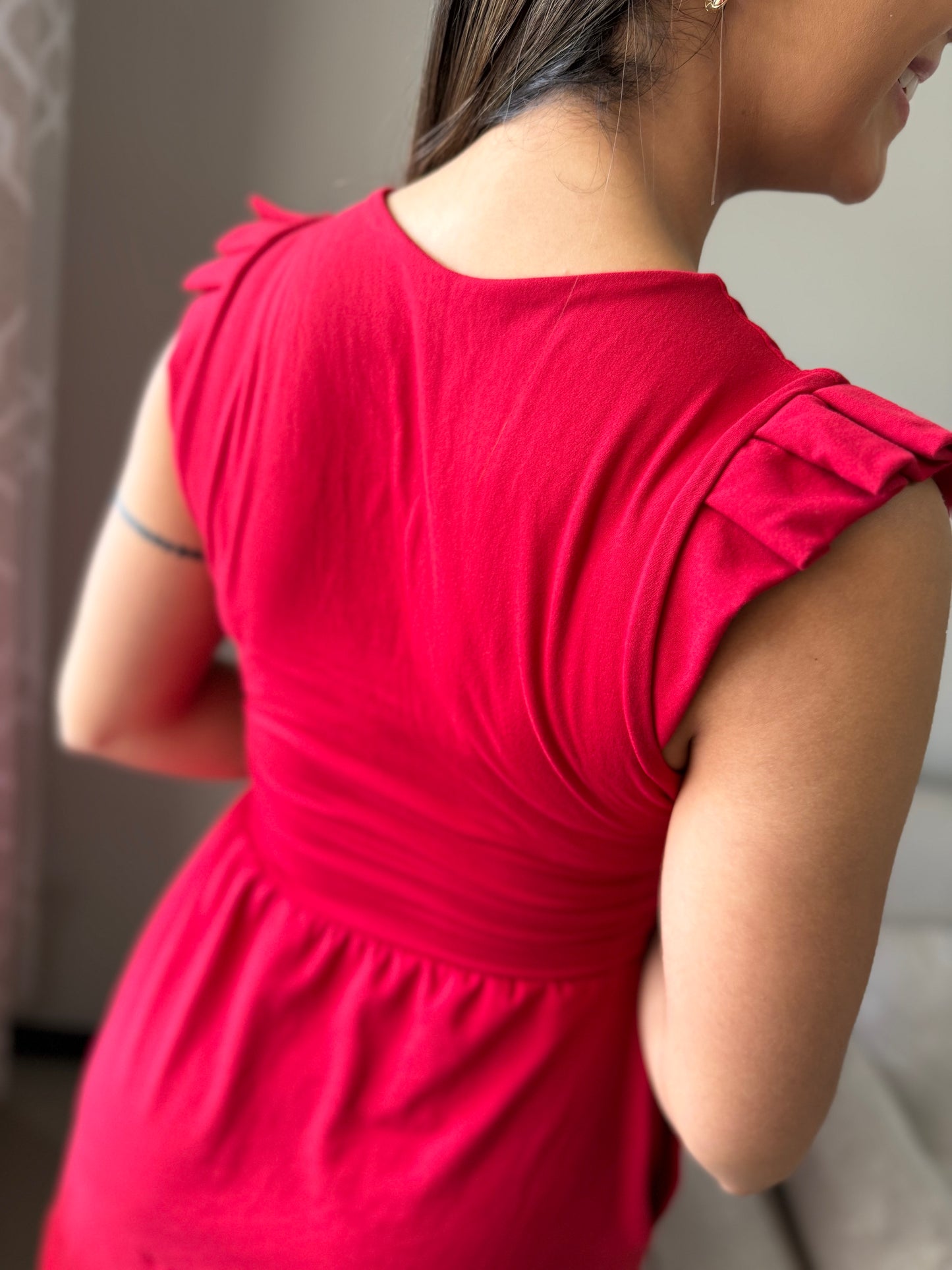 00845 Vestido Julie con Bolsas color Rojo