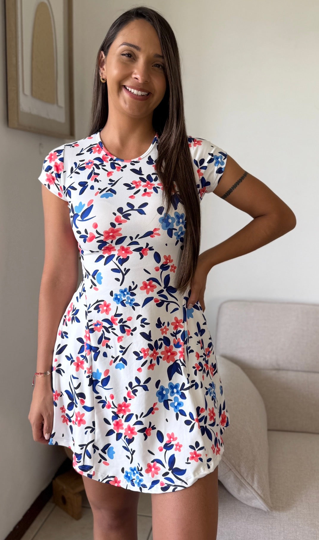 00014 Vestido Valerie Floreado