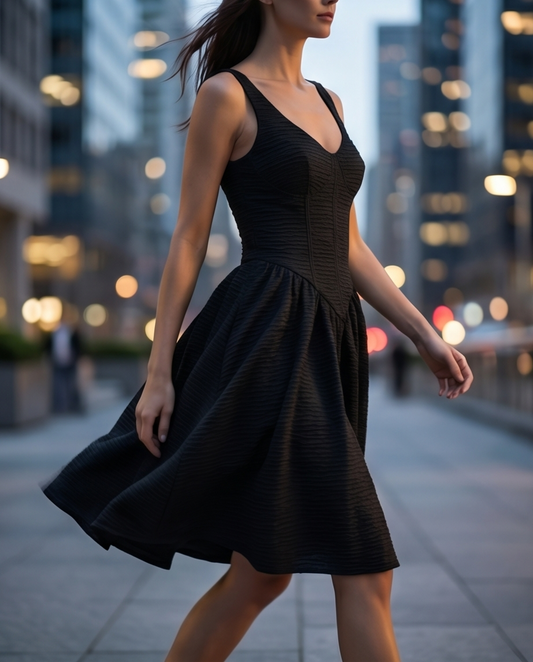 00501 Vestido Negro  Mokaccino