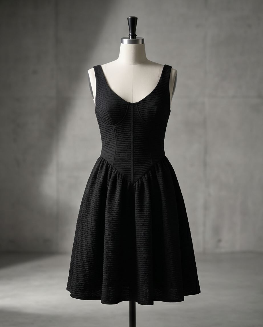 00501 Vestido Negro  Mokaccino