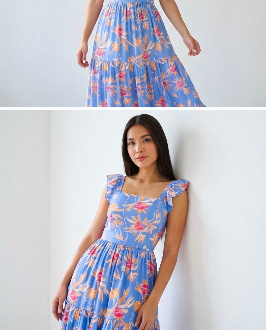 0038 Maxi Eva Floral Celeste