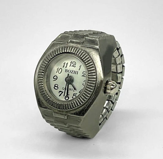00177 Anillo Reloj Vintage negro con cobre