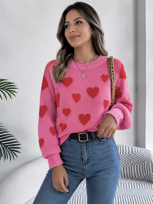 0055 Abrigo Corazones Rosado