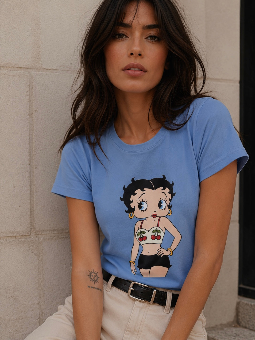 00558 Blusa Betty Basica Baby Blue