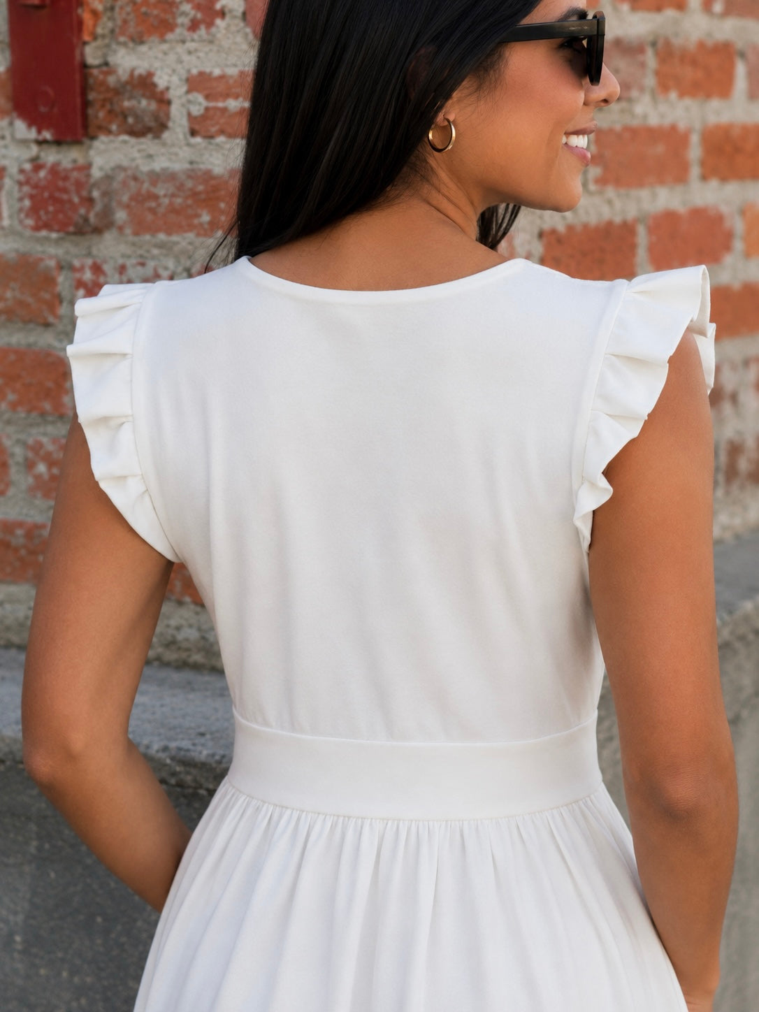 00845 Vestido Julie con Bolsas color blanco