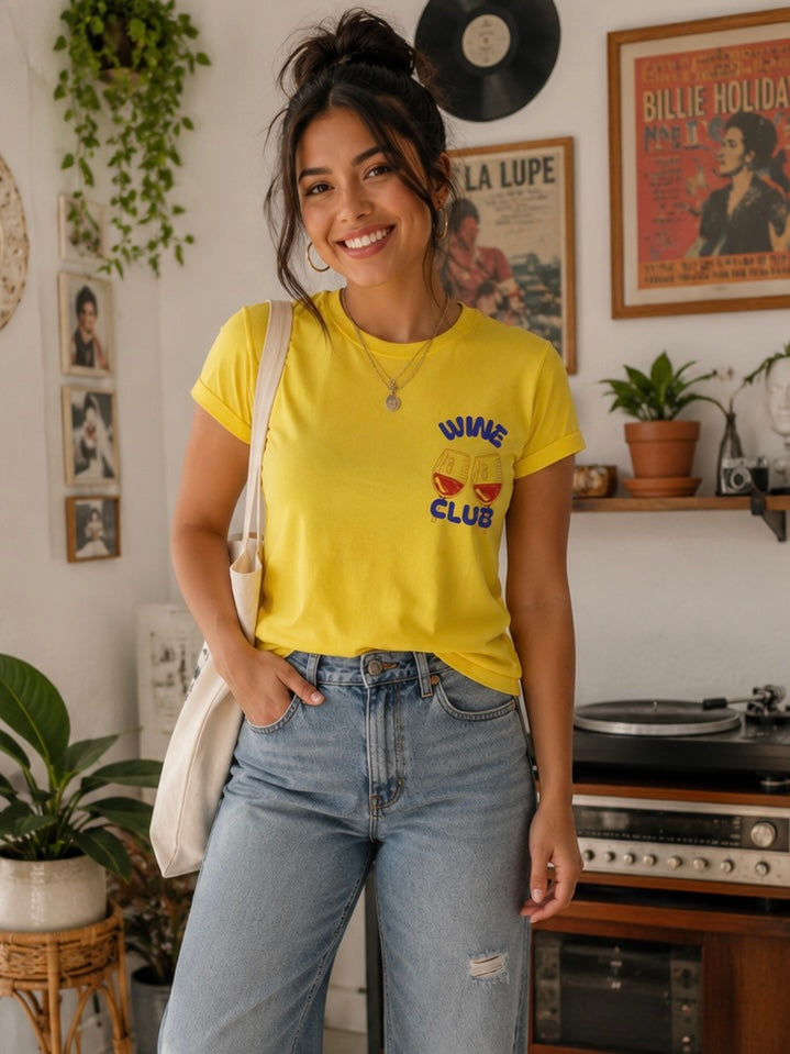 00550 Blusa wine club amarilla