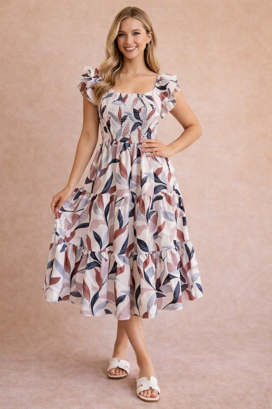 00510 MIDI Dress Alberta Blanco