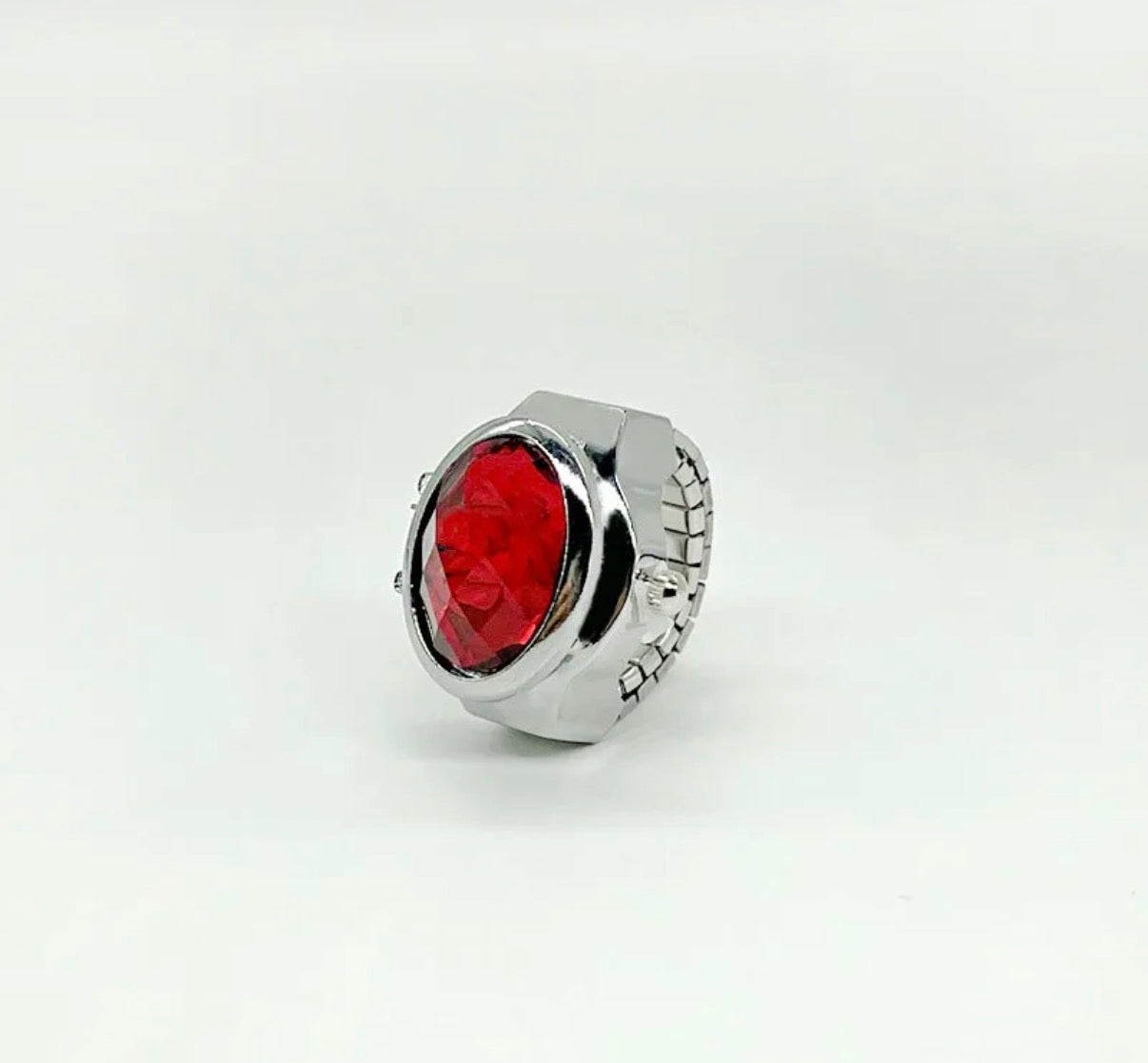 00173 Anillo Reloj con Cristal