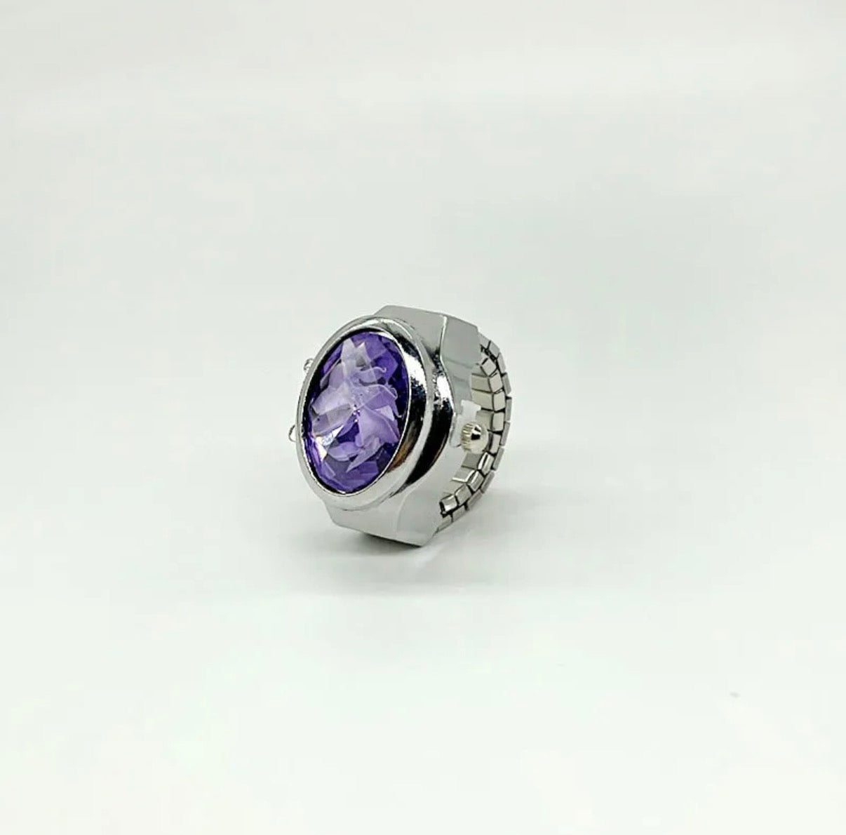 00173 Anillo Reloj con Cristal