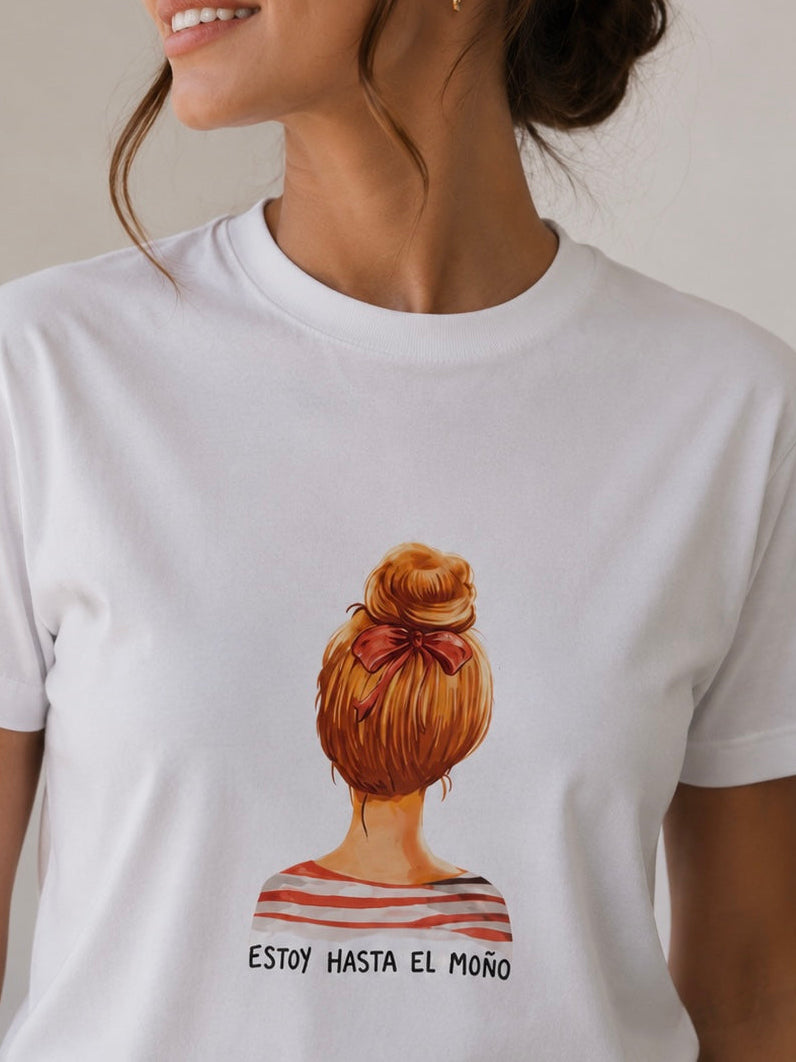 00580 Blusa Blanca estoy hasta el moño