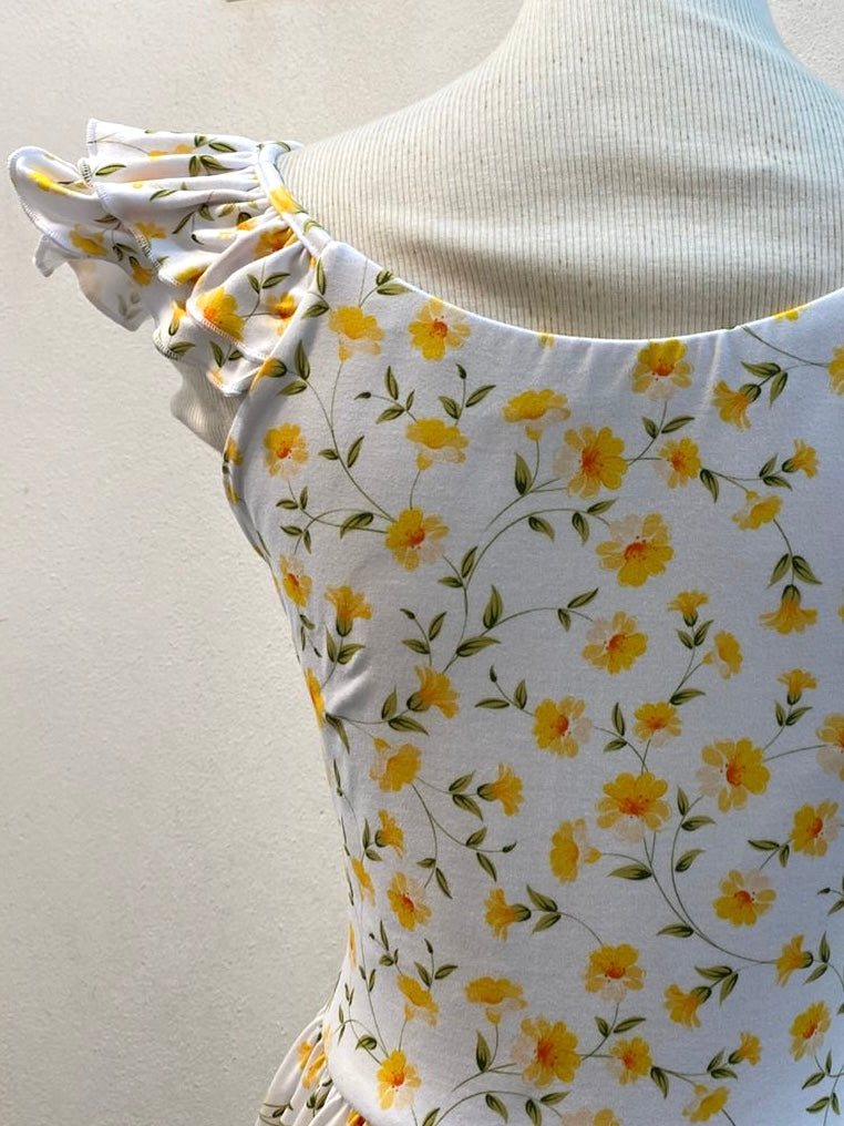 001000 Vestido Lucy Flores Amarillas