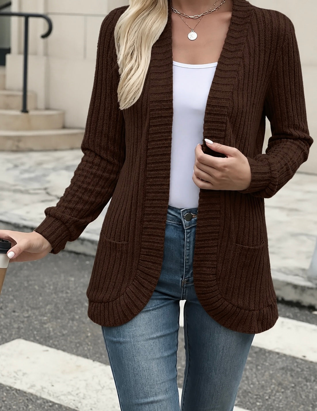 443 Cardigan Emily Café ( one size )