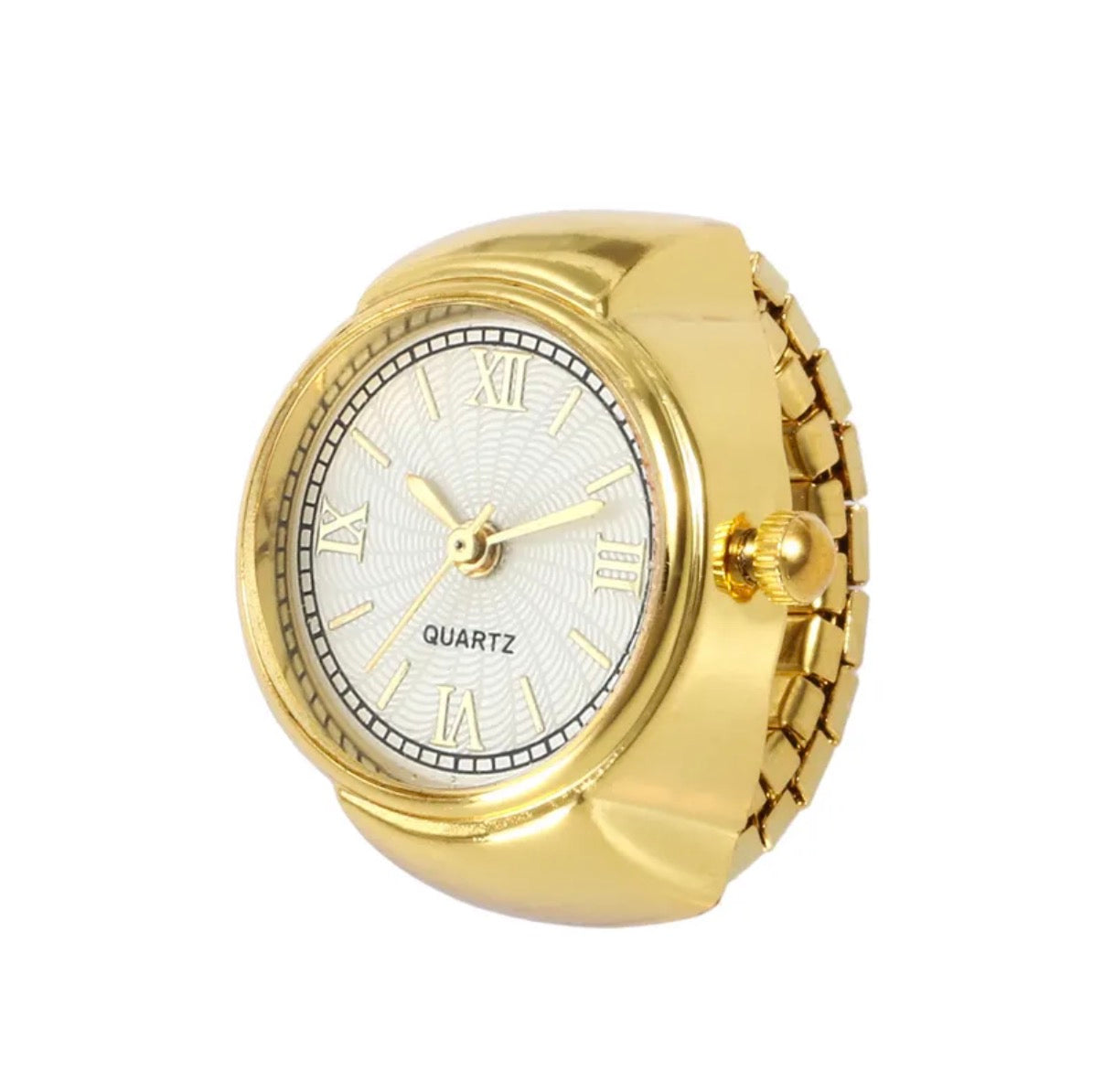 00175 Anillo Reloj Dorado # Romano