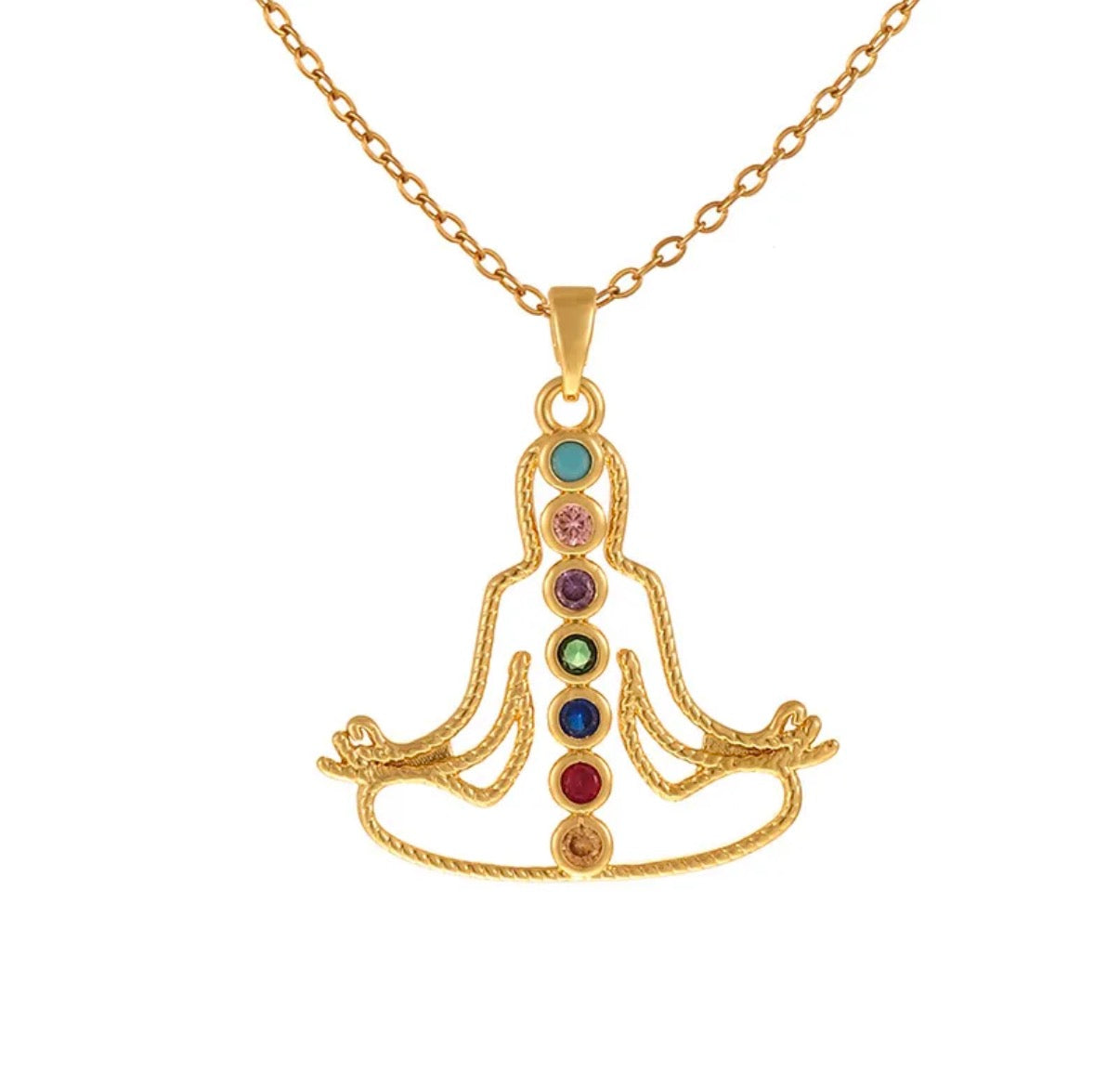 00224 Collar chakras acero inoxidable