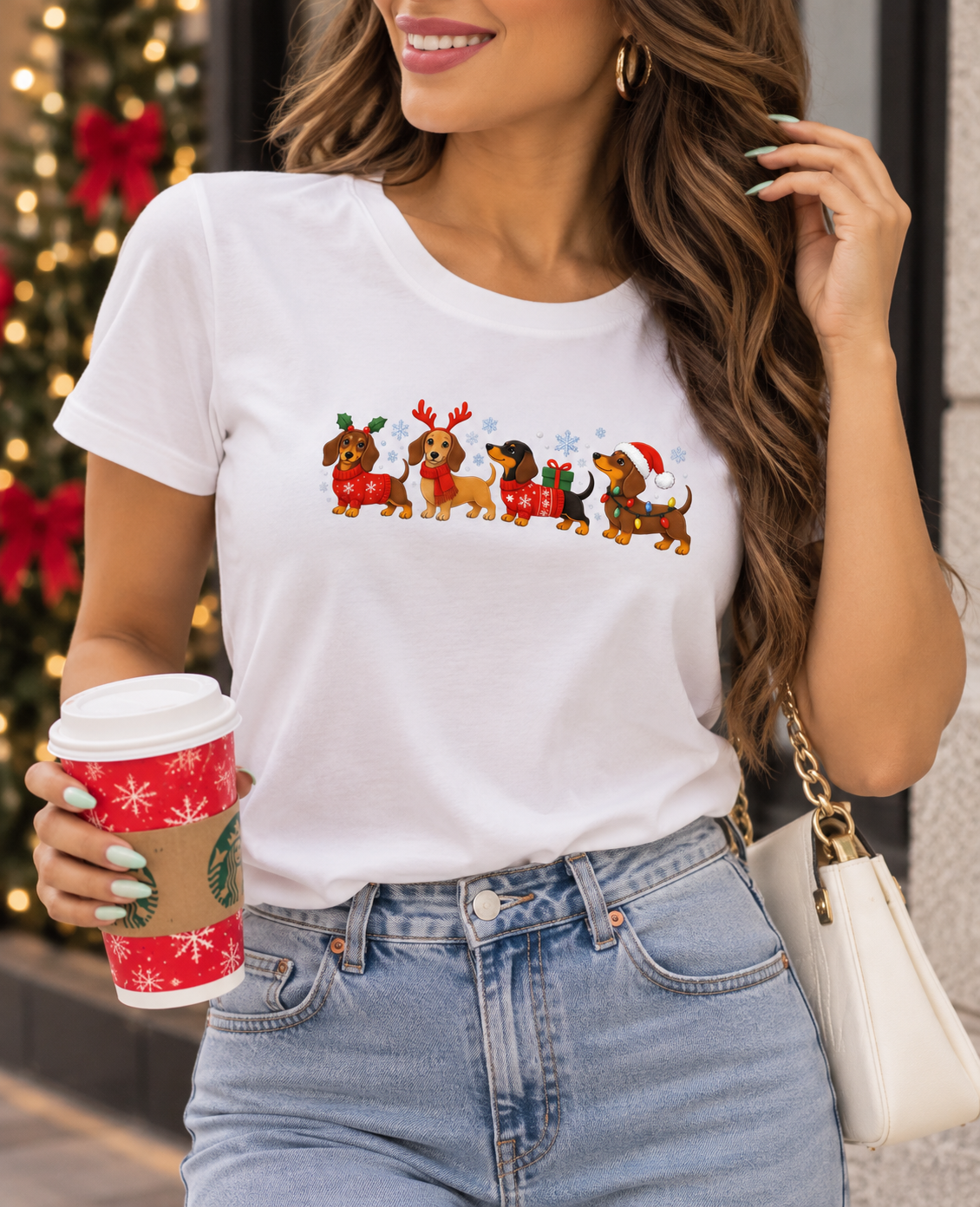 481 Blusa Salchi’s Navideños Blanca