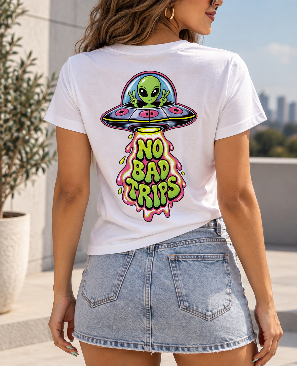 482 Blusa Alien  Blanca