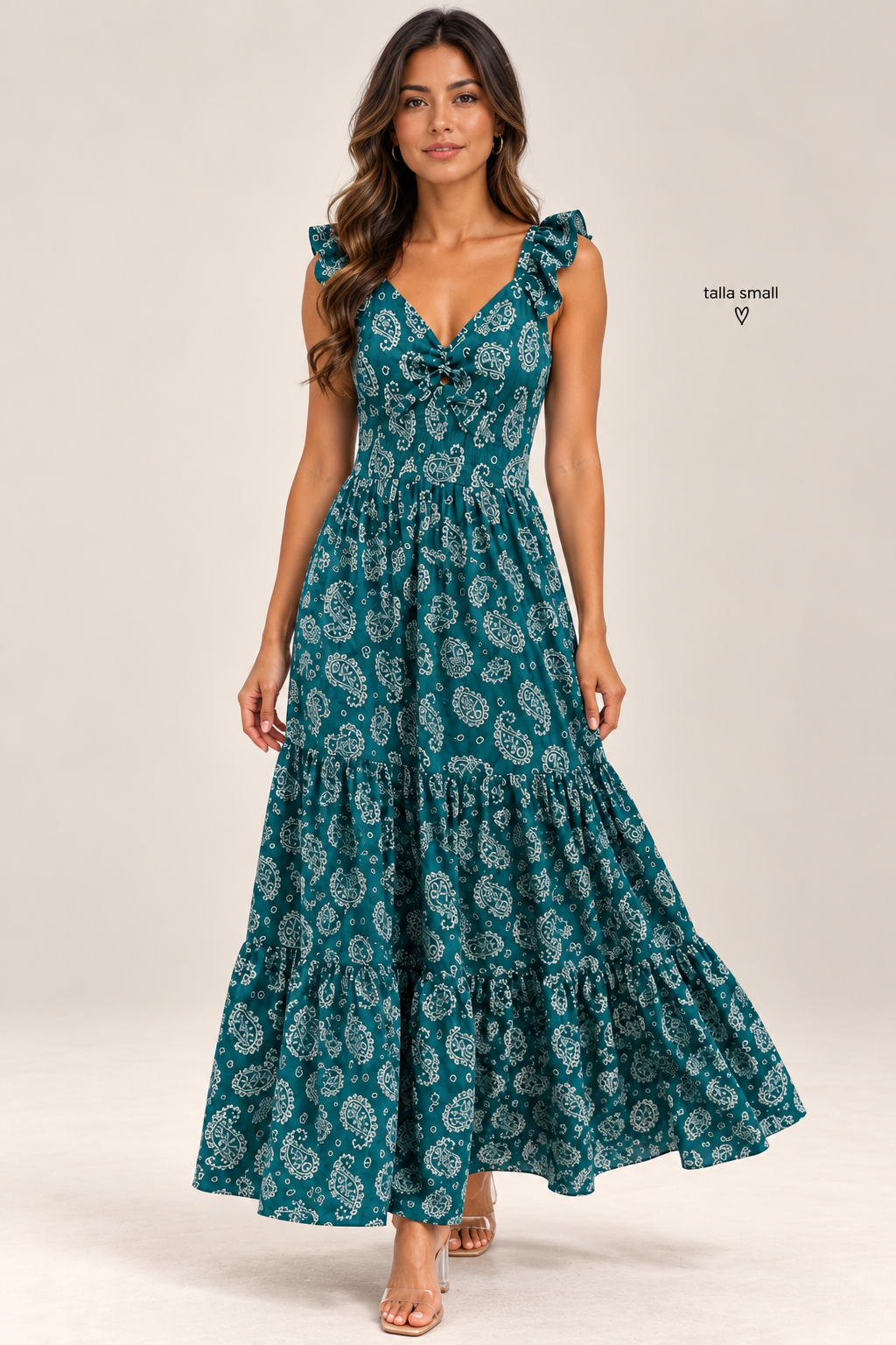 00590 Maxi Dress Micaela Verde Esmeralda