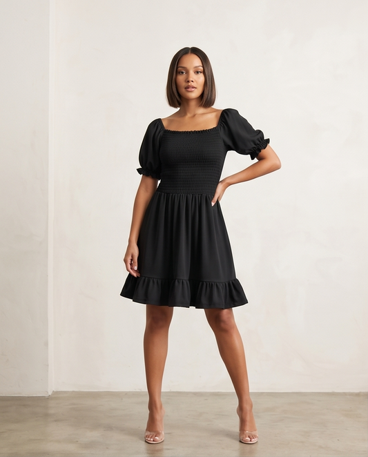 00851 Vestido Susana Negro