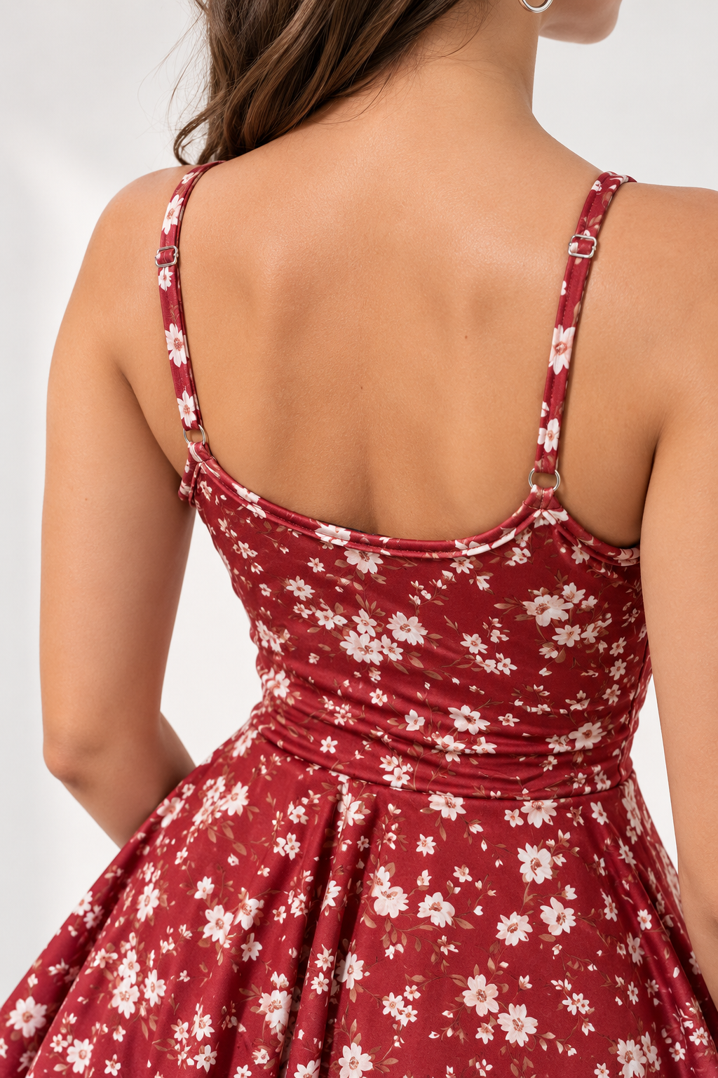 00030 Enterizo falda y short terracota floral