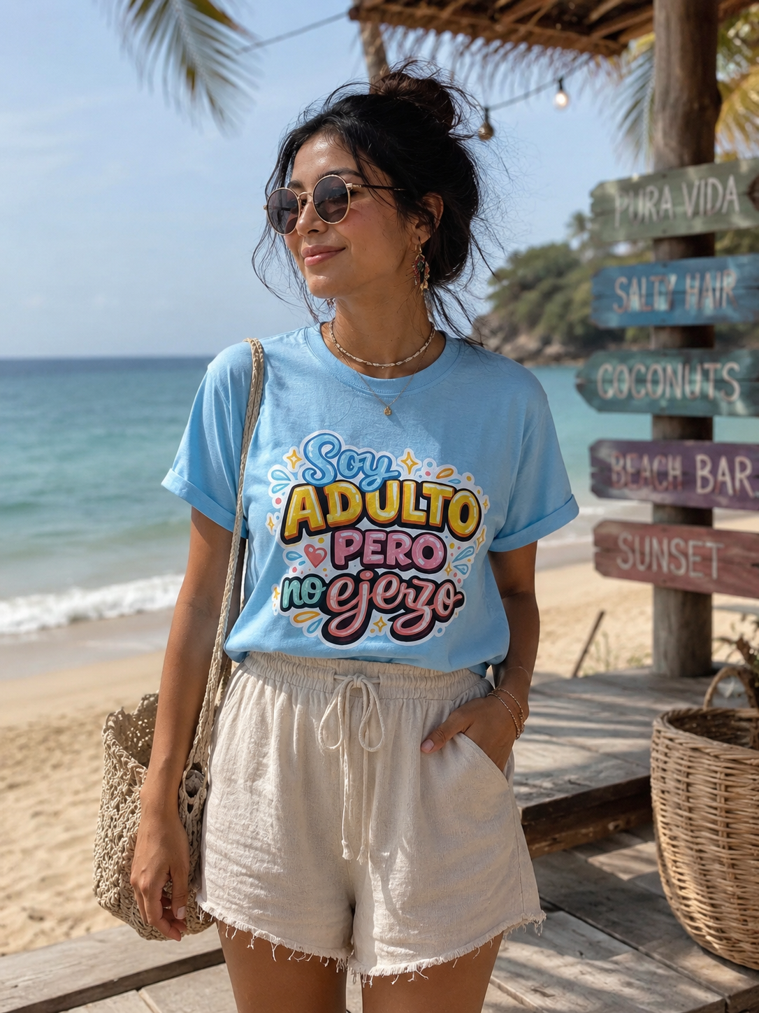 00551 Blusa Soy Adulto Color Celeste