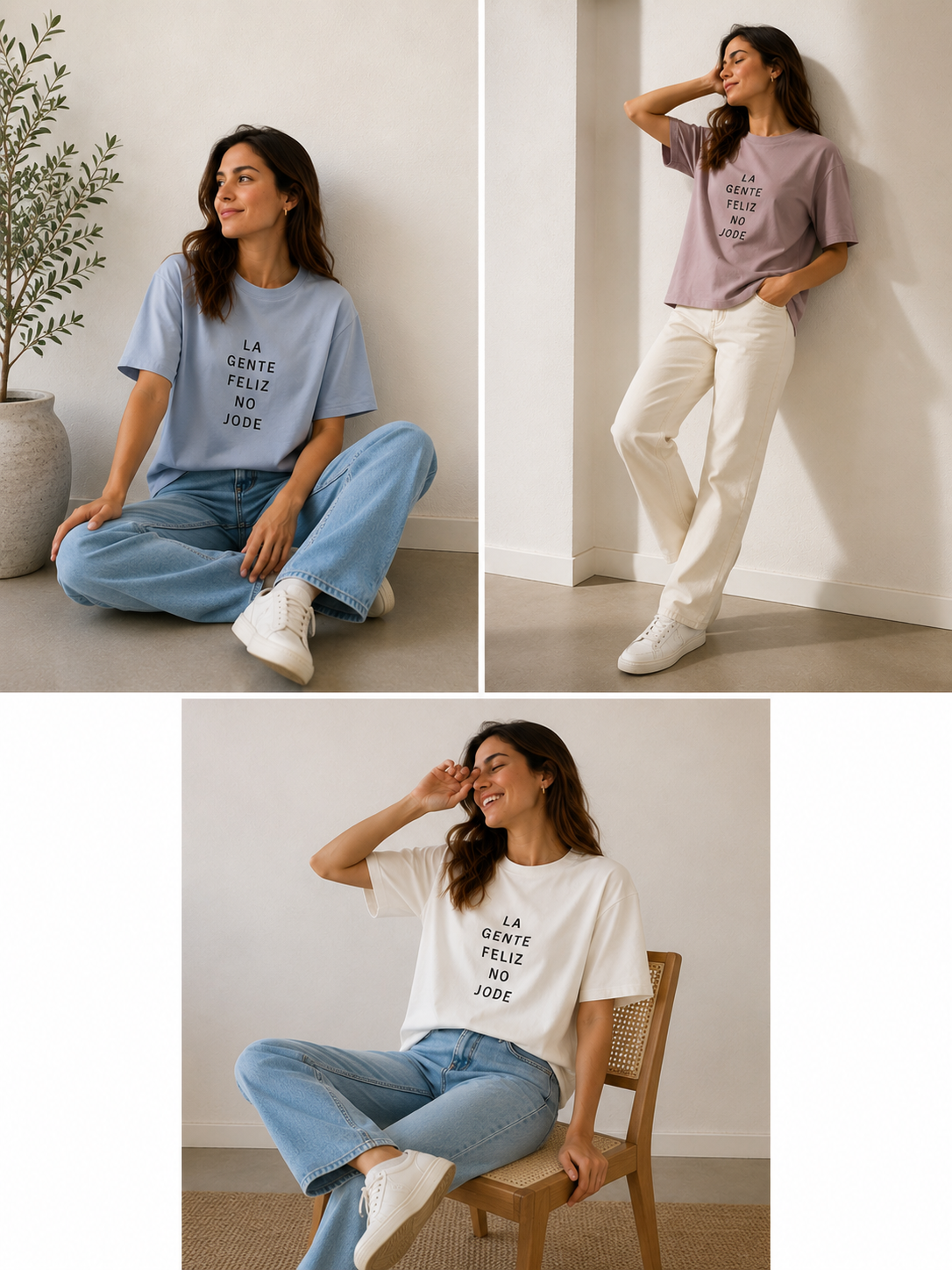 00578 Blusa La Gente Feliz ( Tela Gruesa )