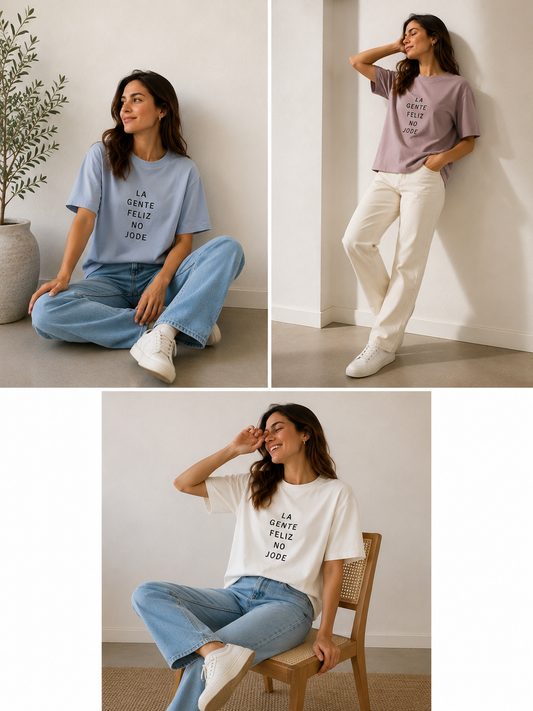 00578 Blusa La Gente Feliz ( Tela Gruesa )