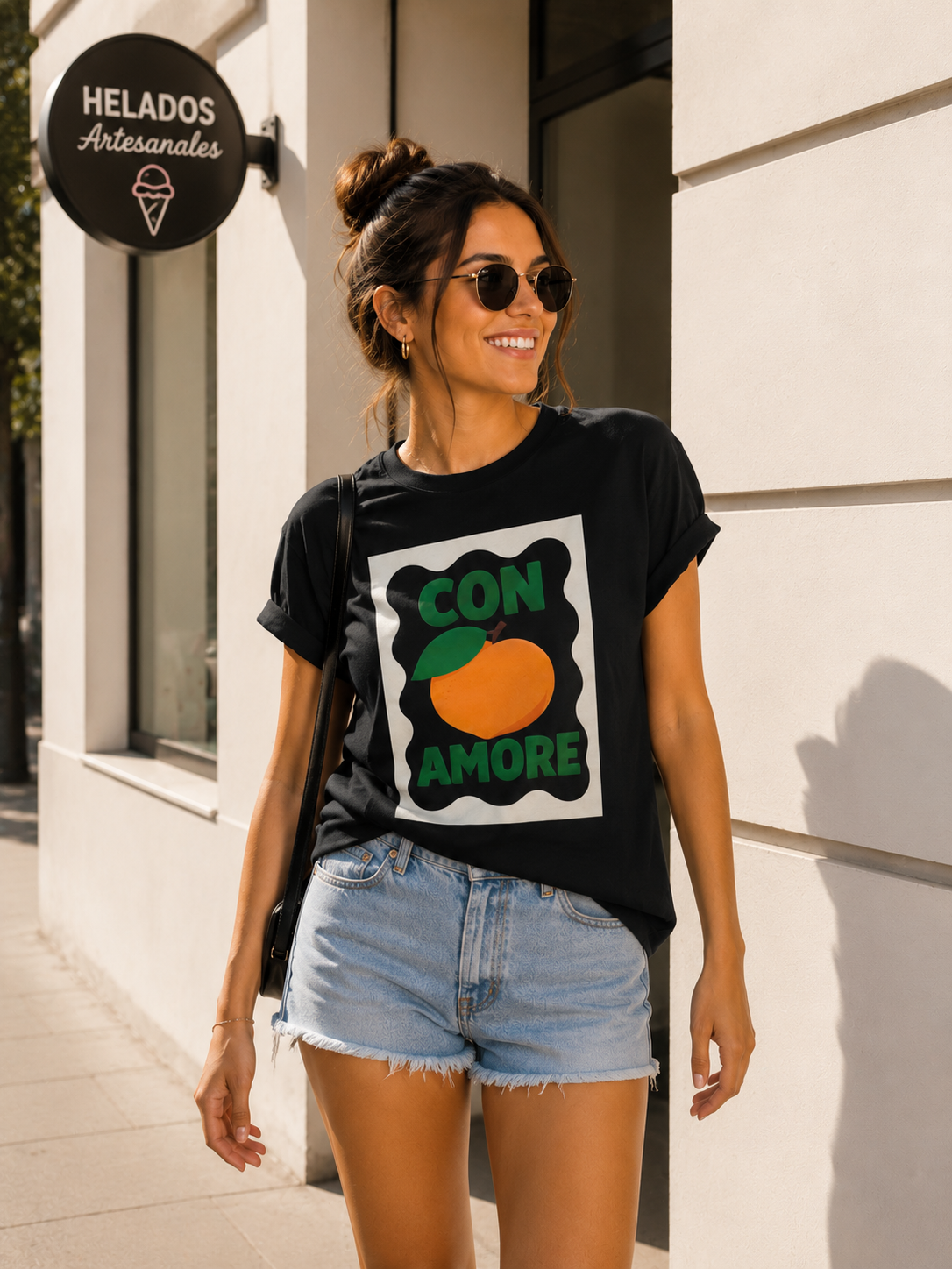 00923 Blusa con amore color negro