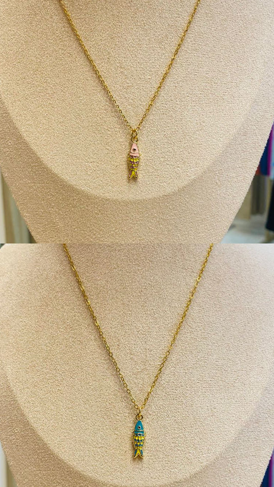 00449 Collar pez acero inoxidable