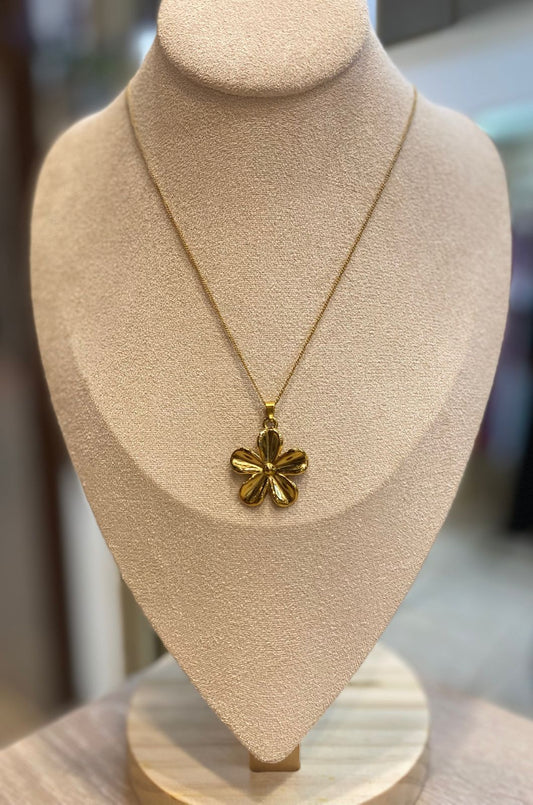 0005 Collar Flor en Acero