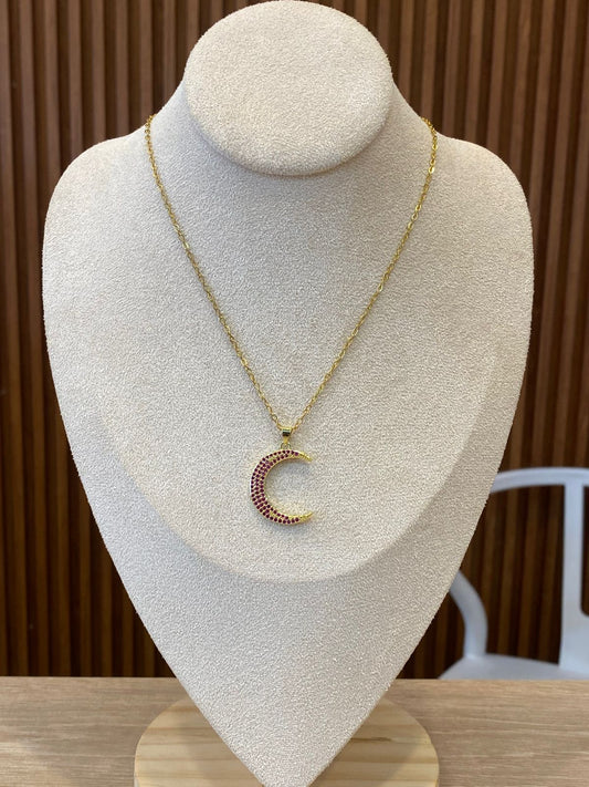 00607 Collar Luna en Acero