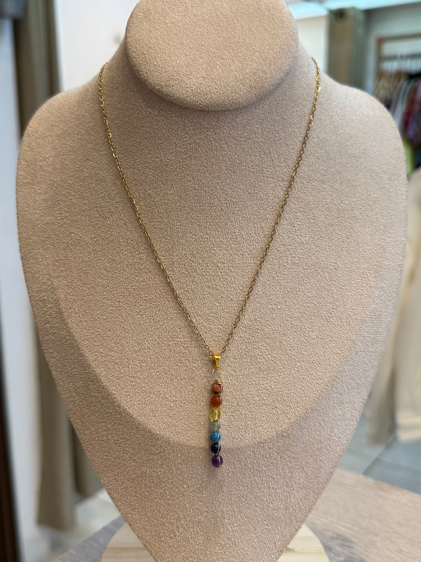00224 Collar chakras trenzado
