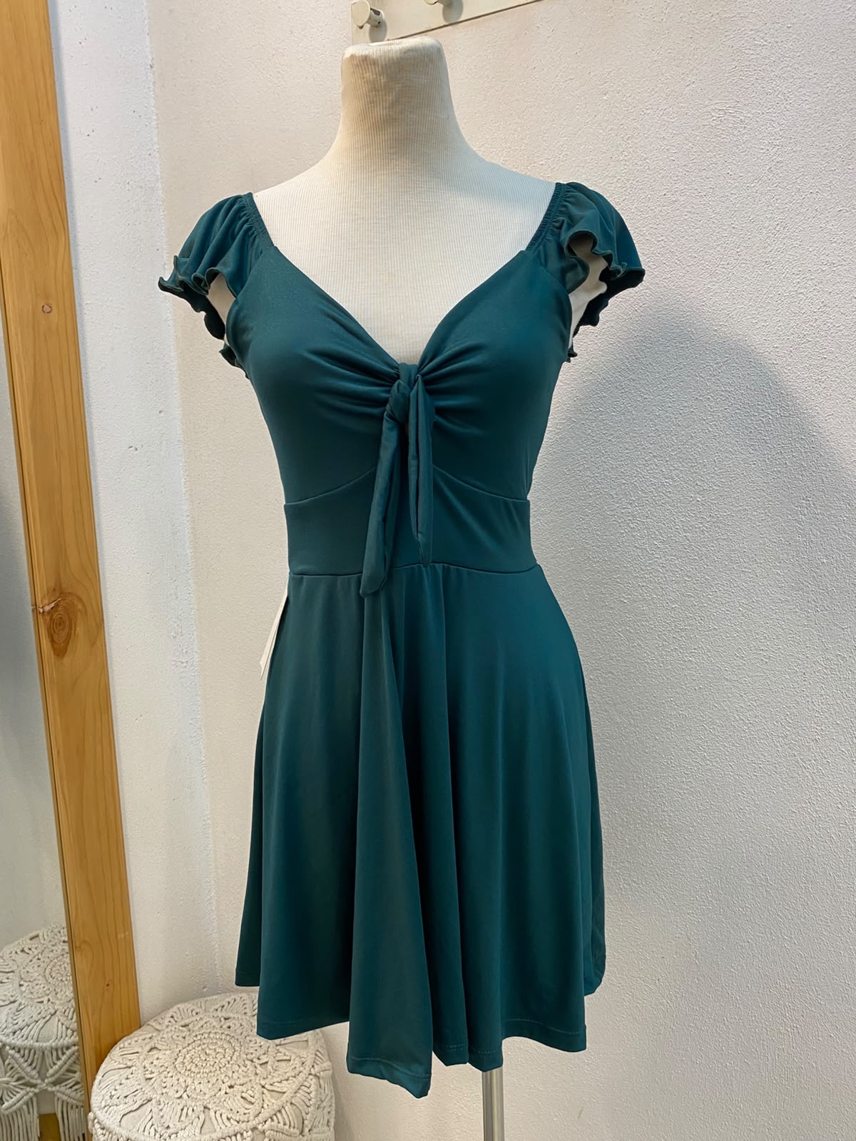 00401 Vestido Sabrina Verde Esmeralda