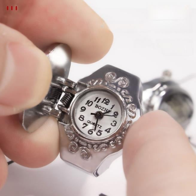00173 Anillo Reloj con Cristal