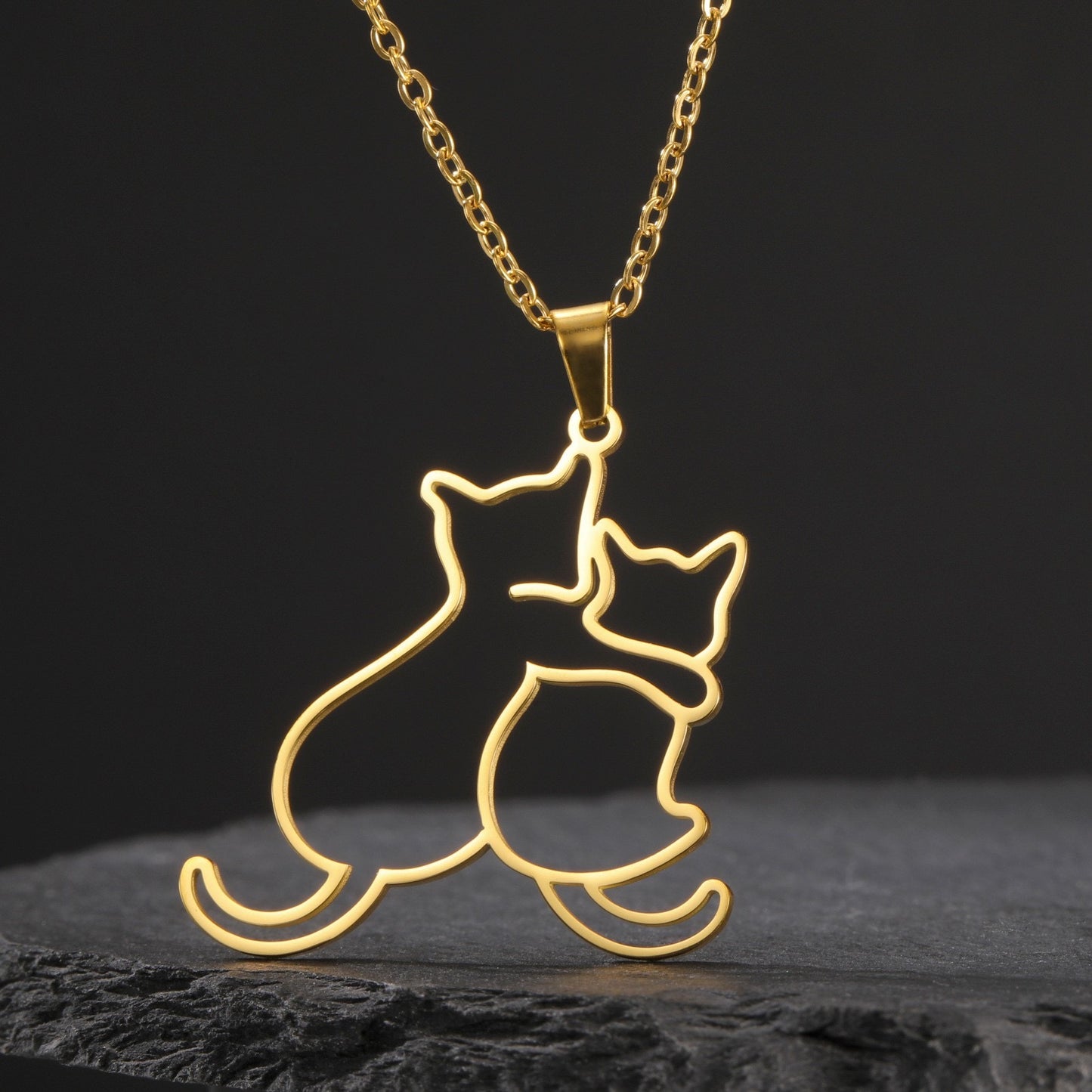 00182 Collar gatos en acero inoxidable