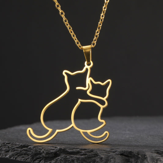 00182 Collar gatos en acero inoxidable