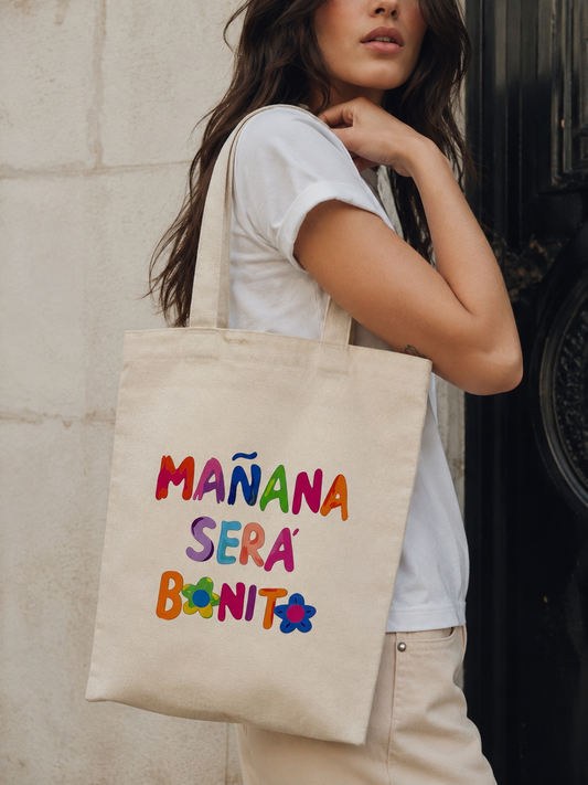 00380 Tote Bag Mañana Será Bonito ( tela gruesa )