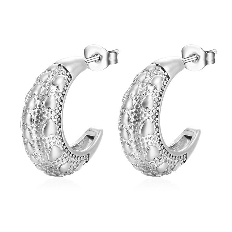 0079 Aretes Luna en acero inoxidable
