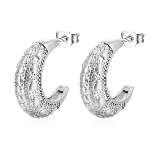 0079 Aretes Luna en acero inoxidable