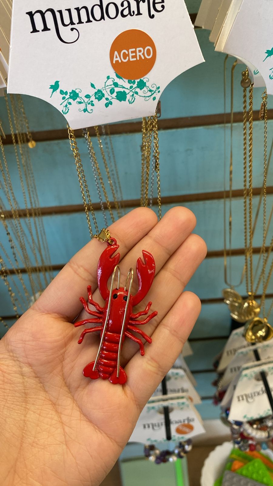 0027 Collar Langosta Acero