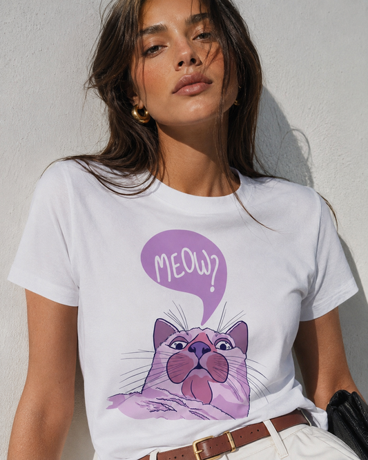 00556 Blusa Meow Blanca
